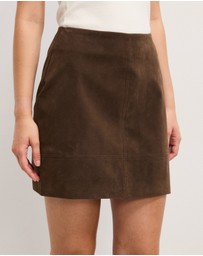 The Fated - Corina Suede Mini Skirt