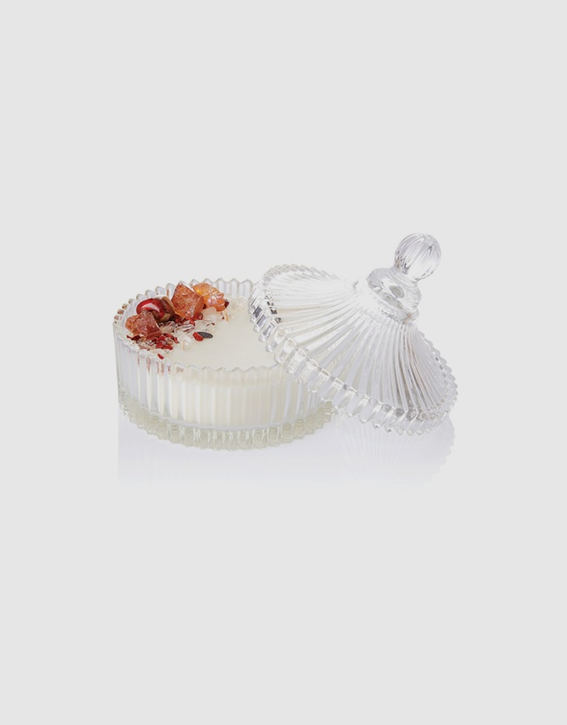 Silk Oil of Morocco - Lunar Eclipse Large Crystal Candle - Protection & Release