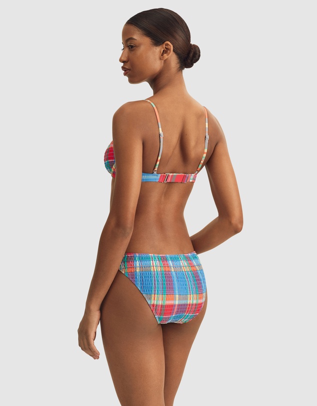 Polo Ralph Lauren - Smocked Madras Devin Hipster Bikini Bottom