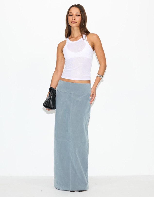 Dazie - Bailey Faux Suede Midi Skirt