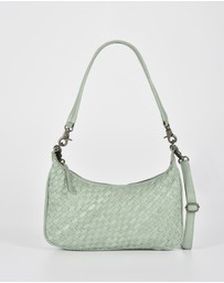 Cobb & Co - Hughes Woven Leather Shoulder Bag