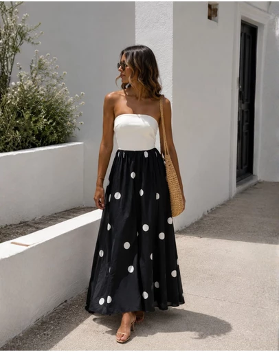 Esther & Co - Orivelle Dress - Multi Spot