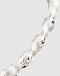 Kuzzoi - ICONIC EXCLUSIVE - Bracelet Male Bangle Twist 925 Sterling Silver
