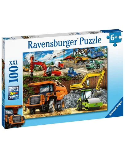 Ravensburger - Construction Vehicles Puzzle 100 Piece