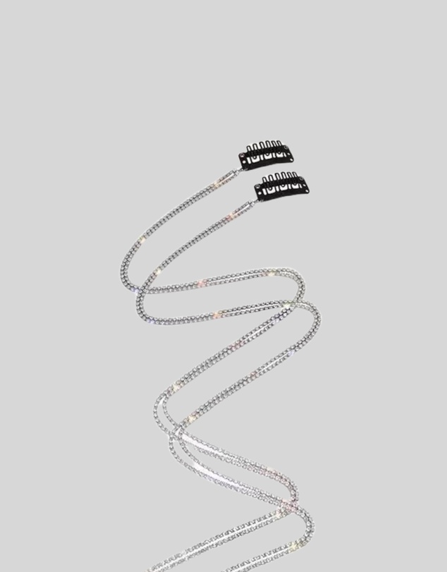 KAJA Clothing - Flash Diamond Chain Hair Clip-Hair Band (2 pieces)
