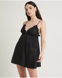 Subtitled - Gia Poplin Frill Mini Dress