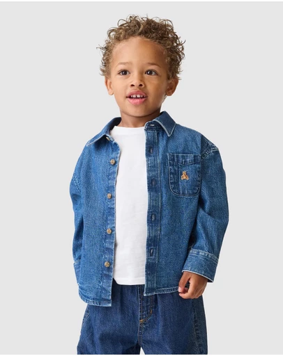 GAP - LS Denim Shirt - Babies-Kids