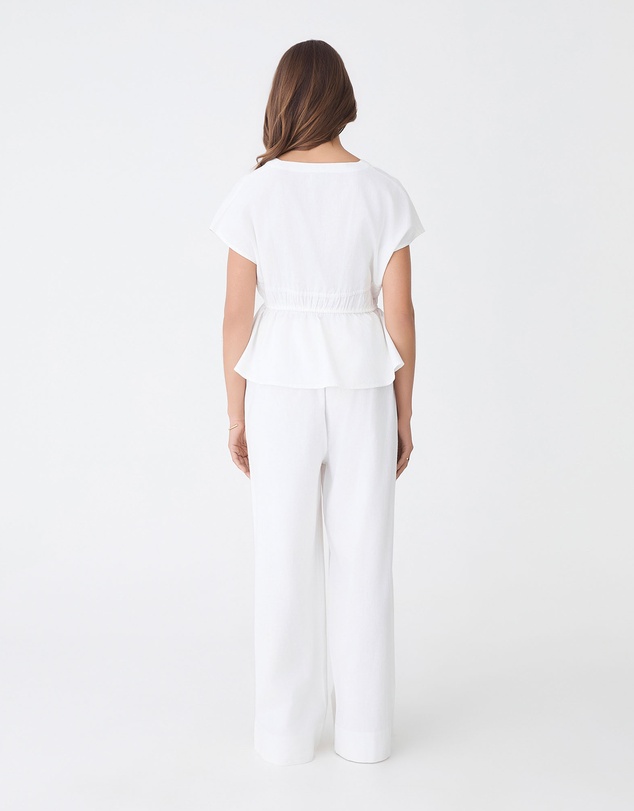 Forcast - Bronte Cotton Drawstring Top
