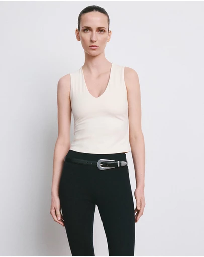 M.N.G - Fitted V-Neck Top