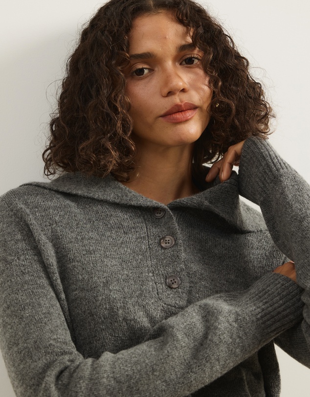 Atmos&Here - Kiera Knit Jumper with Wide Collar