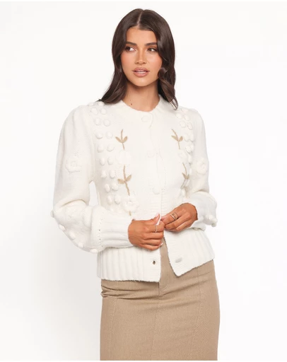 Petal & Pup - Cleo Floral Cardigan - Cream