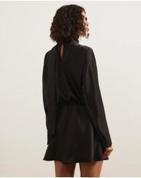Atmos&Here - Dani Scarf Satin Mini Dress