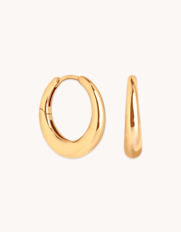 Astrid & Miyu - Dome Medium 18ct Gold Plated Hoops