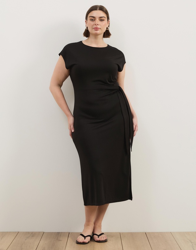 Atmos&Here Curvy - Lottie Side Tie Midi Dress