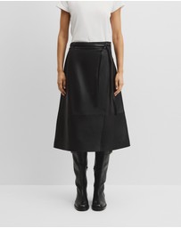 Country Road - Leather Wrap Skirt