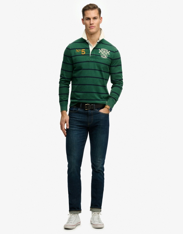 Superdry - Double Emblem Stripe Rugby