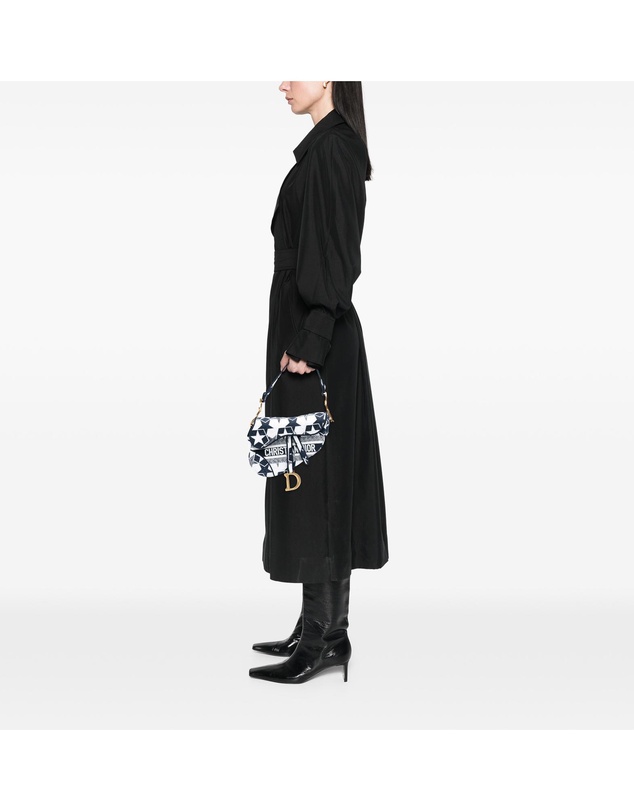 Pre-Loved by Azura Reborn - Pre-Loved Embroidered Canvas Stars Saddle Bag