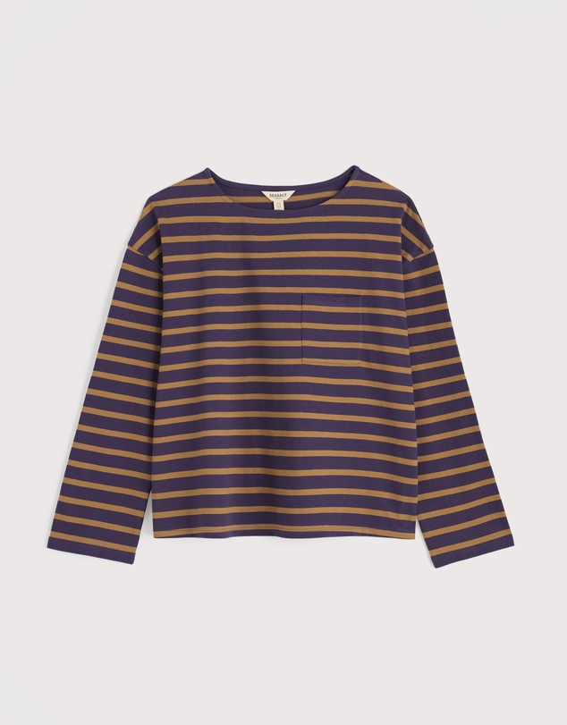 Seasalt - Seasalt Cornwall Purple Beach Boat Organic Cotton Jersey Top