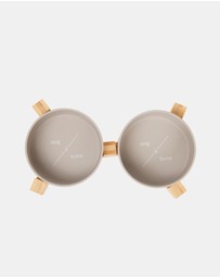 Mog & Bone - Double Bamboo Cat Bowl Mocha