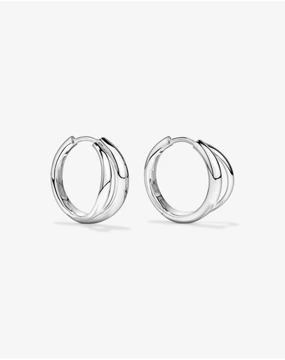 Michael Hill - Split Huggie Earrings in Sterling Silver