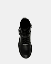 Steve Madden - Off-Road Black Leather Boots