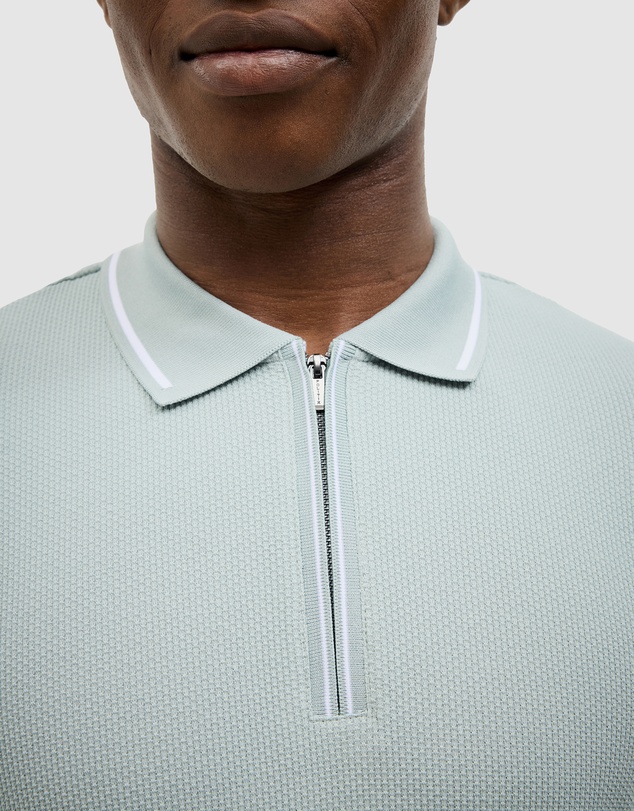 Politix - Morgan Textured Zip-up Polo