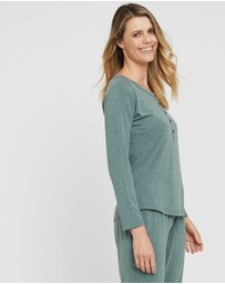 Bamboo Body - Long Sleeve Henley Top