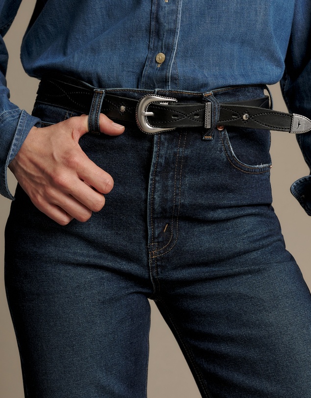 R.M.Williams - Agnes Stitched Studded Belt