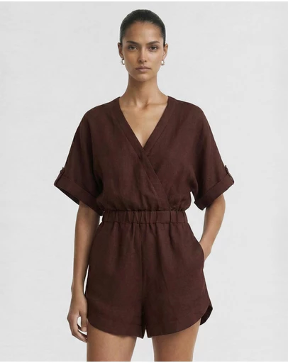 Staple the Label - Rhodes Wrap Playsuit