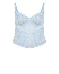 City Chic - Plus Size Tabrett Corset - sky blue