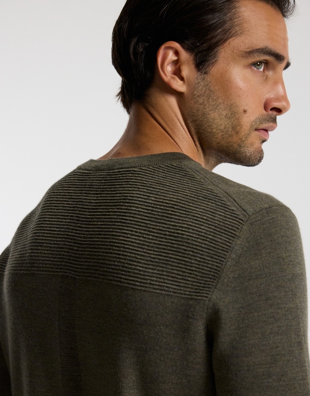 Calibre - Merino Wool Crew Neck Sweater Khaki