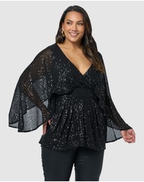 Pink Dusk by Curve Project - Rumors Sequin Top