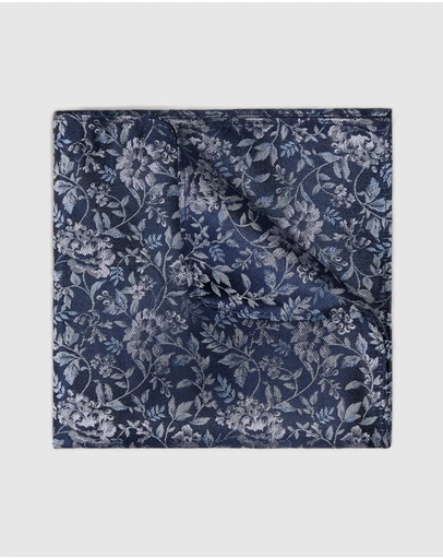 Politix - Floral Jacquard Silk Pocket Square