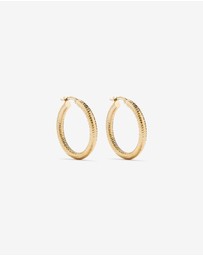 Michael Hill - Diamond-Cut Hoop Earrings in 18Kt Vermeil