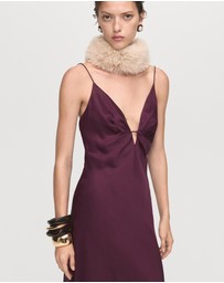 M.N.G - V-Neck Satin Dress