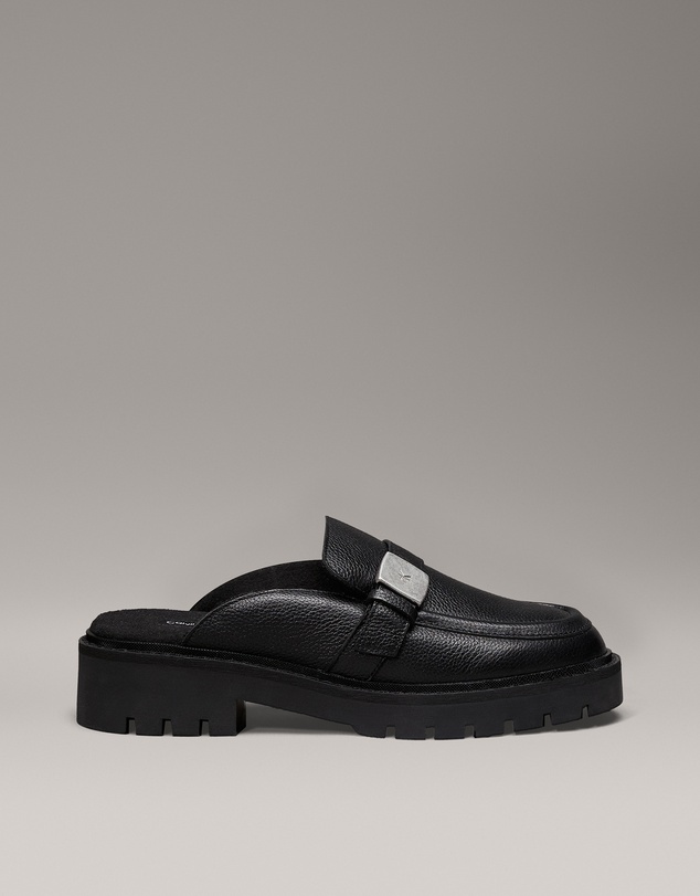 Calvin Klein - Leather Platform Mules