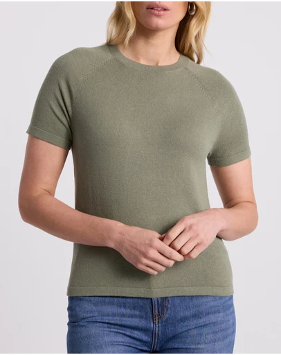 David Lawrence - Audrie Linen Blend Knit Top
