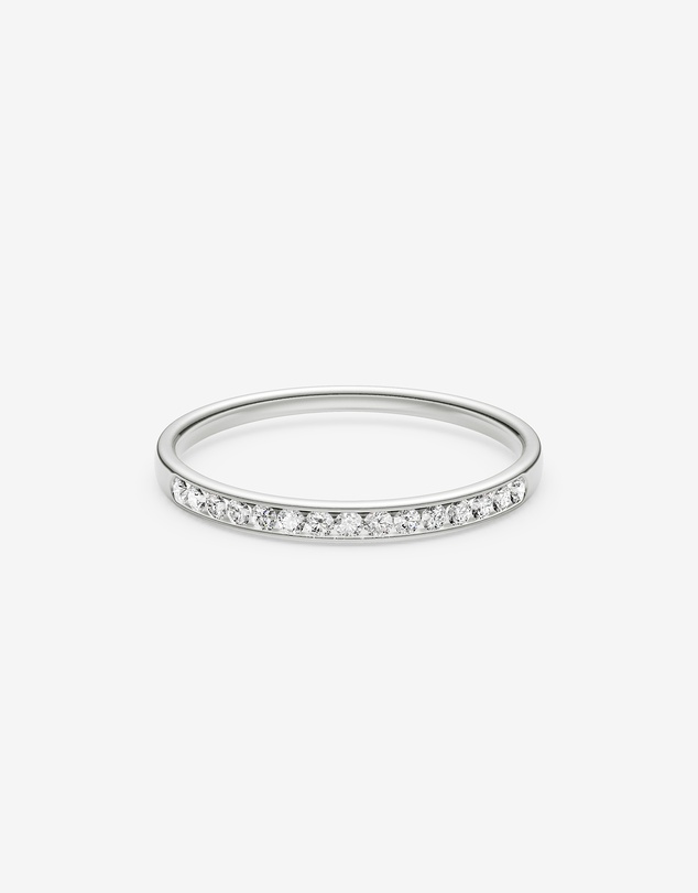 Michael Hill - 0.15 Carat TW Channel Set Diamond Wedding Ring in 14kt White Gold