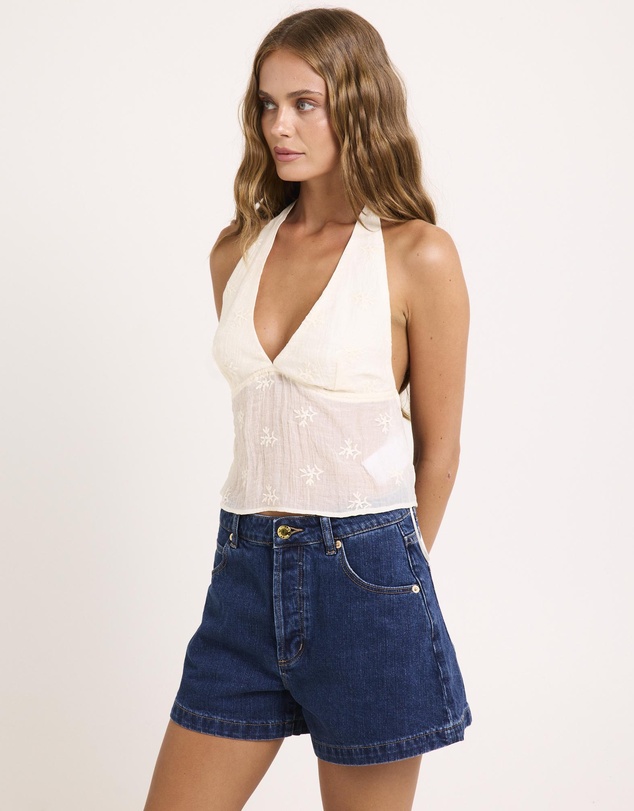 Subtitled - Cassie Textured Halter Top