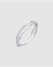 Elli Jewelry - Ring Wrap Structured Vintage Classic in 925 Sterling Silver