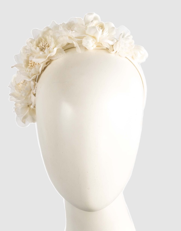 Max Alexander - Cream Flowers Fascinator