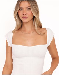 Petal & Pup - Maura Top - White