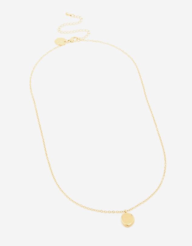 Lovisa - Waterproof Gold Plated Stainless Steel Oval Engravable Pendant Necklace