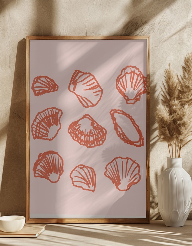 Olive et Oriel - Shell Secrets No1 by Treechild Art Print