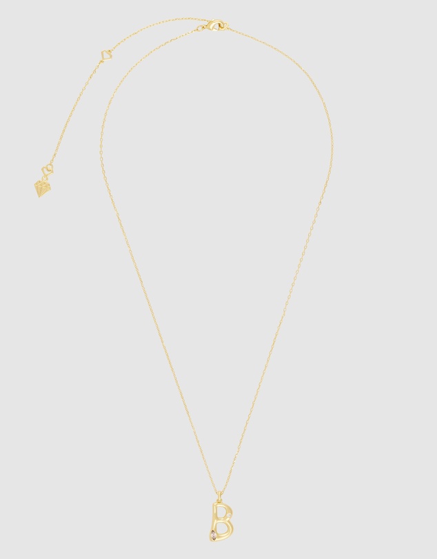 Wanderlust + Co - Alphabet Bubble Pendant Necklace - Letter B