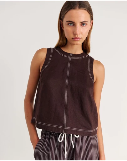 Jag - Ann Linen Open Back Top