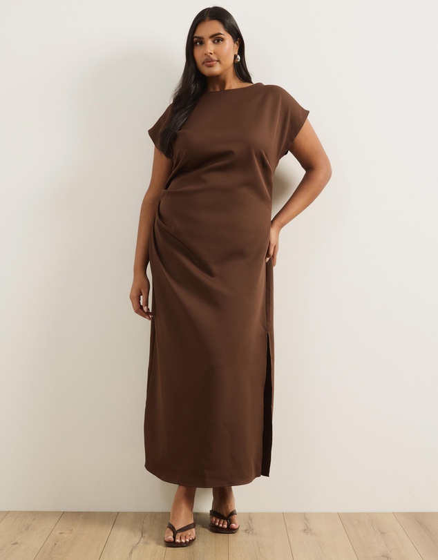 Atmos&Here Curvy - Talia Rouched Midi Dress