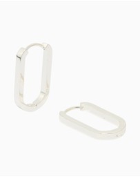 Lovisa - Waterproof Stainless Steel Oblong Hoop Earrings