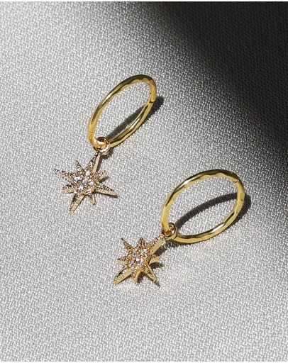 SAINT VALENTINE - North Star Mini Hoops - Gold