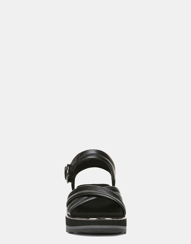 Vionic - Reyna Flatform Sandal - Black Leather